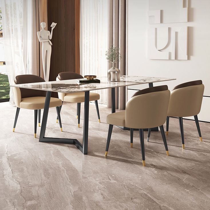 Minimalist 1/2/5/6/7 Pieces Dining Set Sintered Stone Dining Table Set