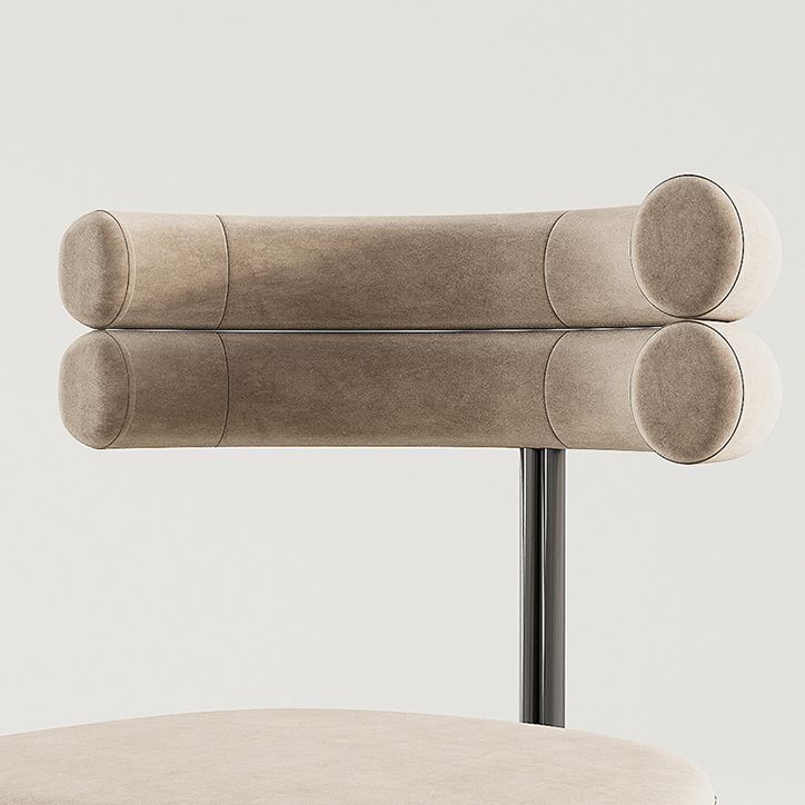 Nordic Style Colorful Side Chair Flannelette Side Dining Chair for Home Use