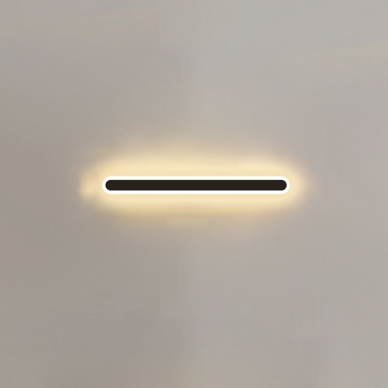 LED Line Shaped Wall Sconce Postmodern Style Acrylic Wall Mount Light Fixture