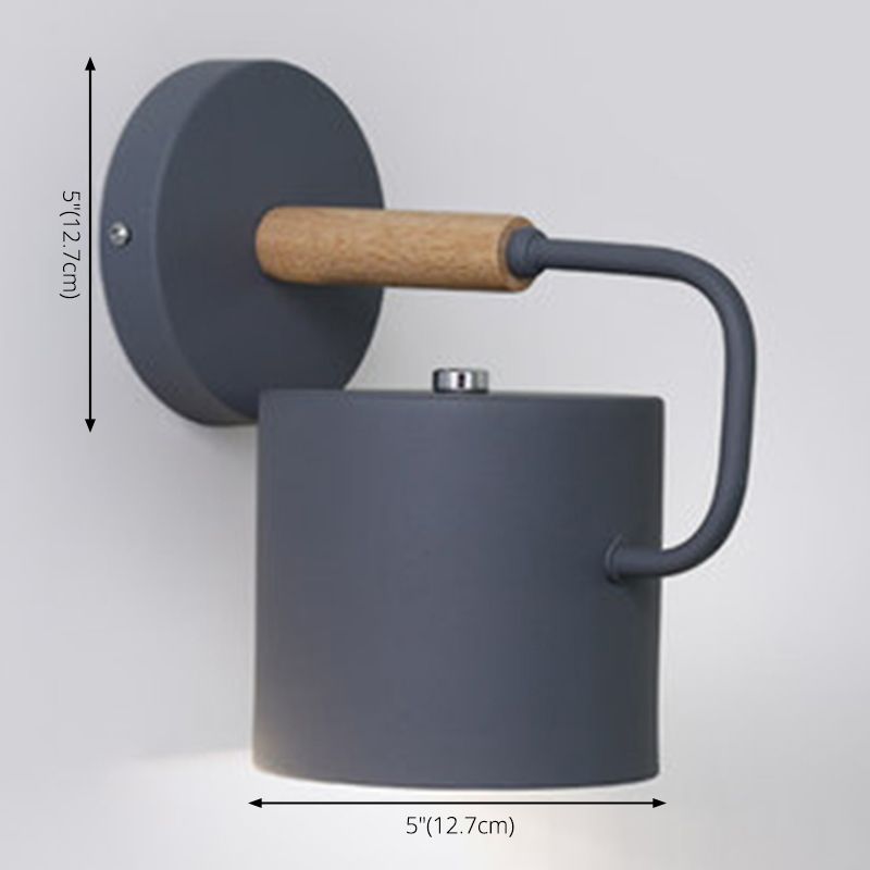 Nordic Macaron Cup Wall Mounted Light Fixture Metallic Wall Mount Light Fixture for Bedside