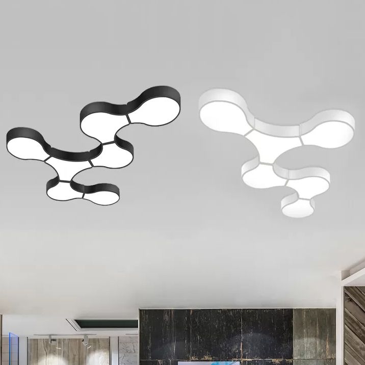 Metal and Acrylic Ceiling Mount Light Modern Style LED Ceiling Lamp for Living Room