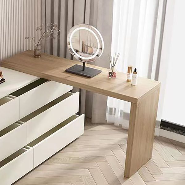 15" Wide Contemporary Make-up Vanity White Wooden Dressing Table