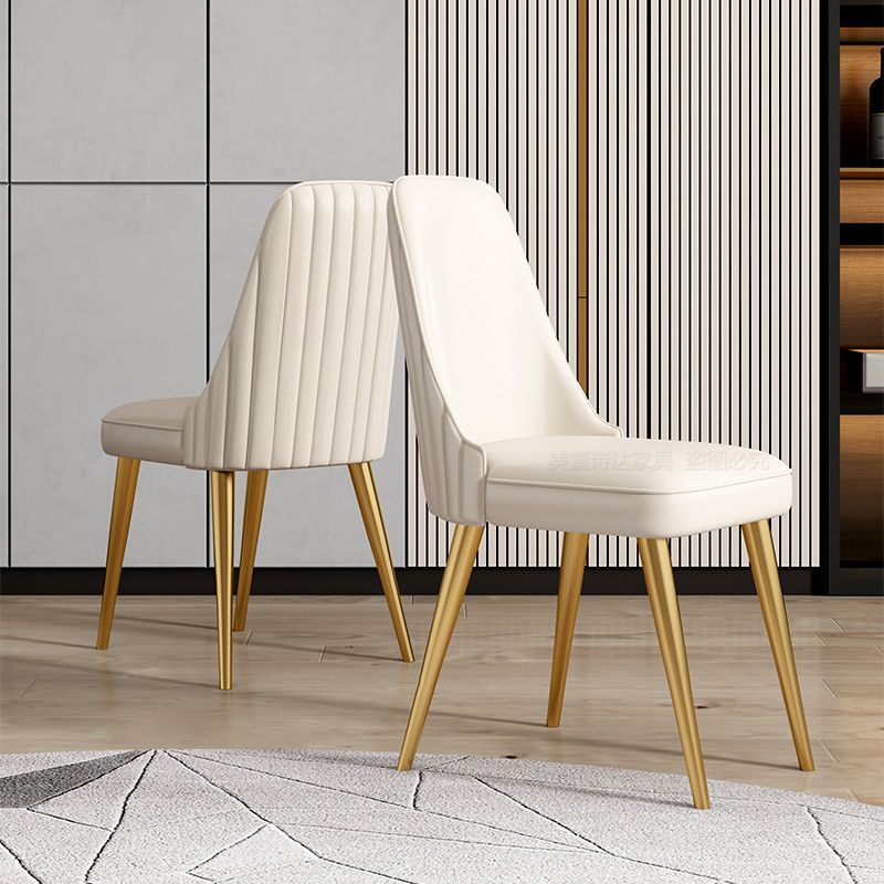 Scandinavian Sintered Stone Table Set of 5/7 with White Round Table Dining Set with Leather Chairs