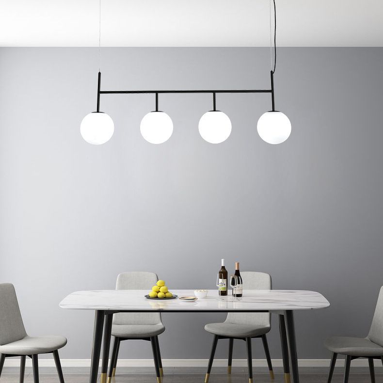 Nordic Modern Pendant Lamp Glass Shade Chandelier Light Fixture for Dining Room Kitchen