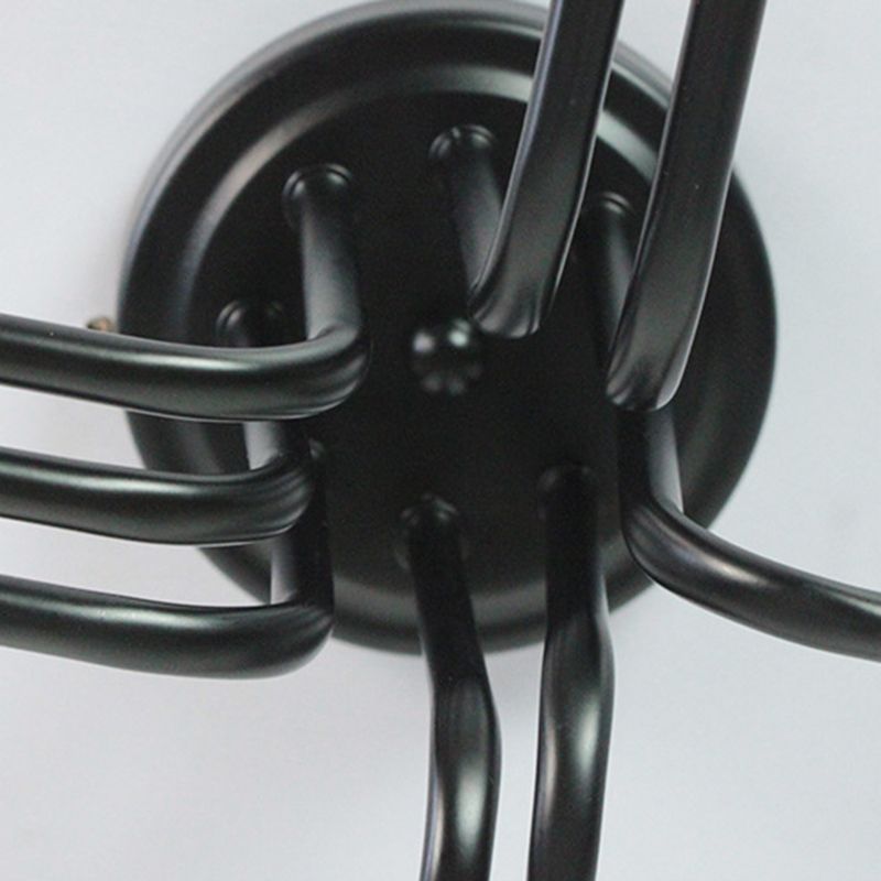 Lámpara de metal Delgada Semi-Vaciado de Luz Lámpara de techo de Loft de Luz en Negro