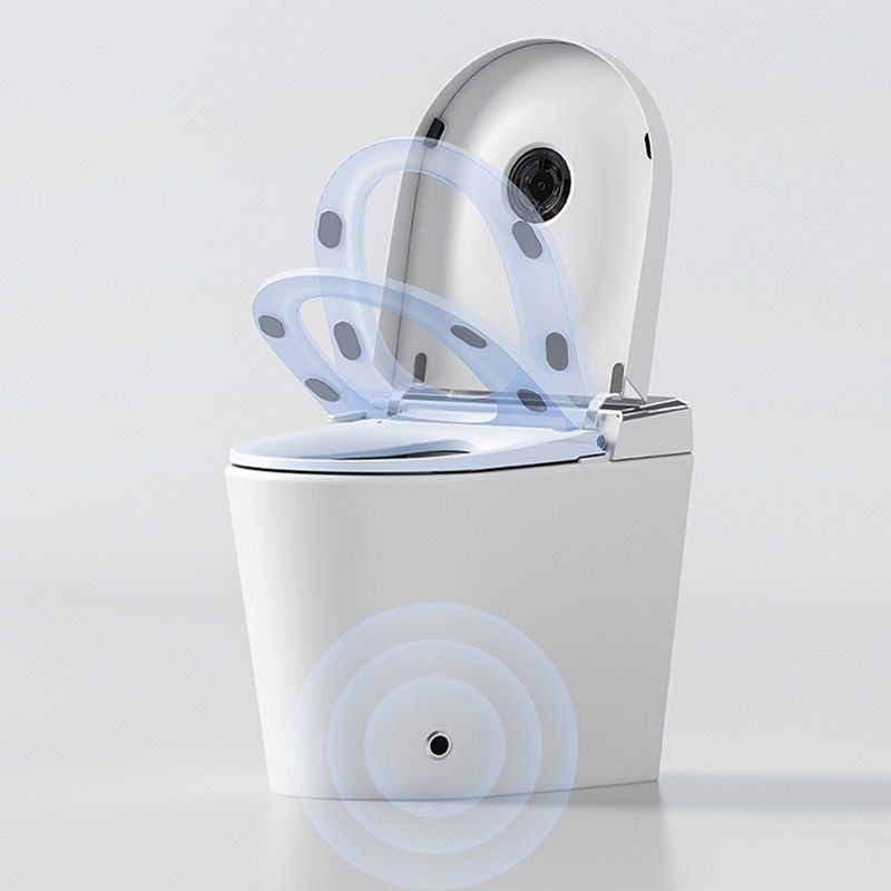 Modern White Heated Seat Toilet ABS Floor Mounted Flush Toilet with Seat