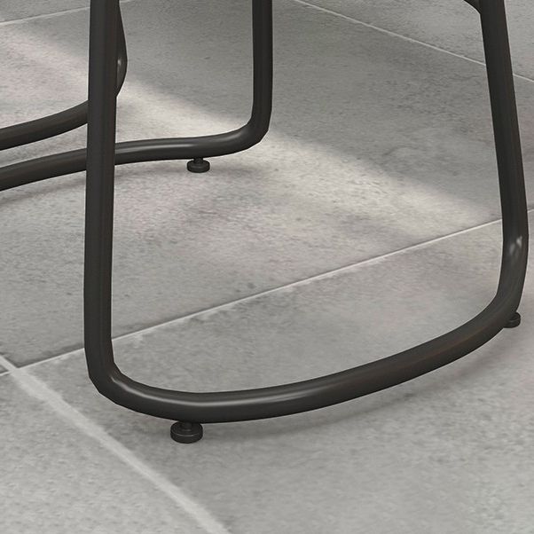 Contoured Seat Dining Stools Solid Wood Bar Stools with Metal Base