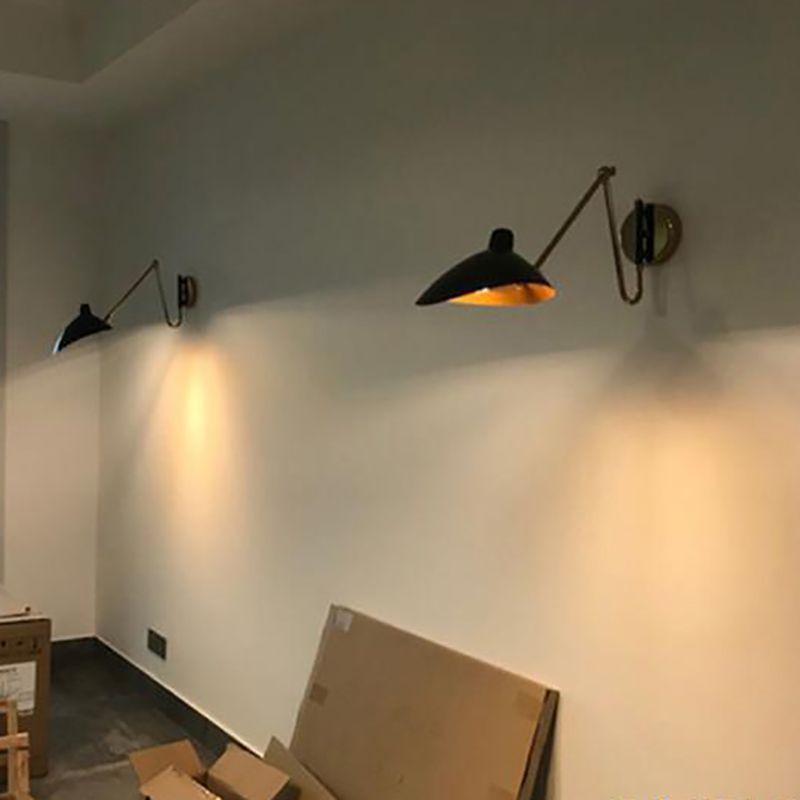 Postmodern Metal Adjustable Sconce Light Fixtures One Bulb Wall Mounted Lighting
