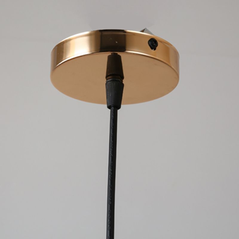 1 globe léger peinnant plafonniers industriels en verre de lait en verre pendant luminaires pour le restaurant