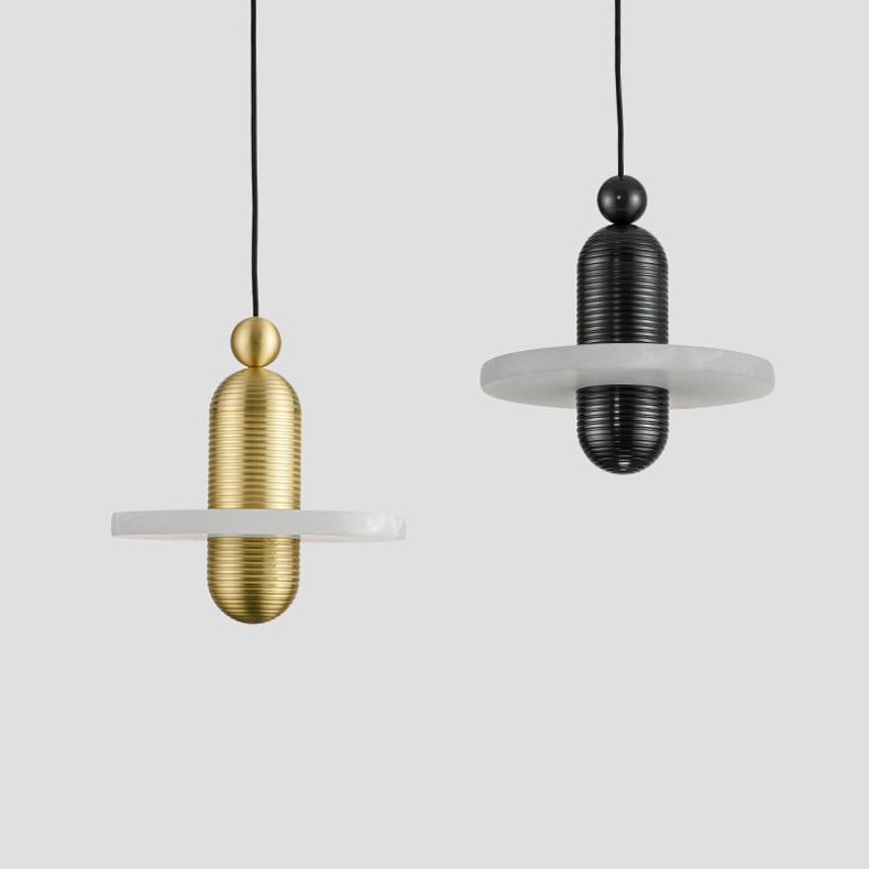 Marble Hanging Light Contemporary Simplicity Pendent Lighting Fixture for Drawing Room