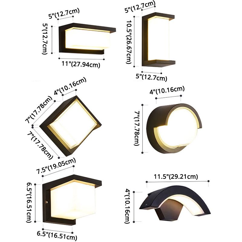 Modern Minimalist Style Wall Light Sconces Acrylic 1 Light Wall Lights for Outside Wall