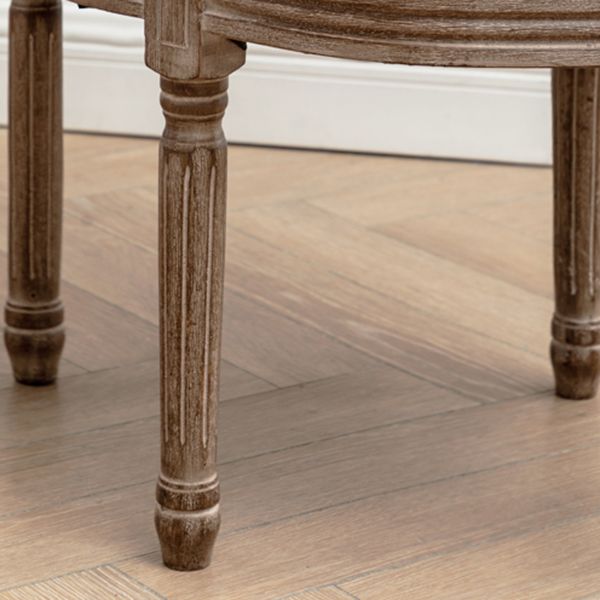 Fauteuil de salle à manger de chaises de salle à manger en osier de style campagnard avec les jambes naturelles
