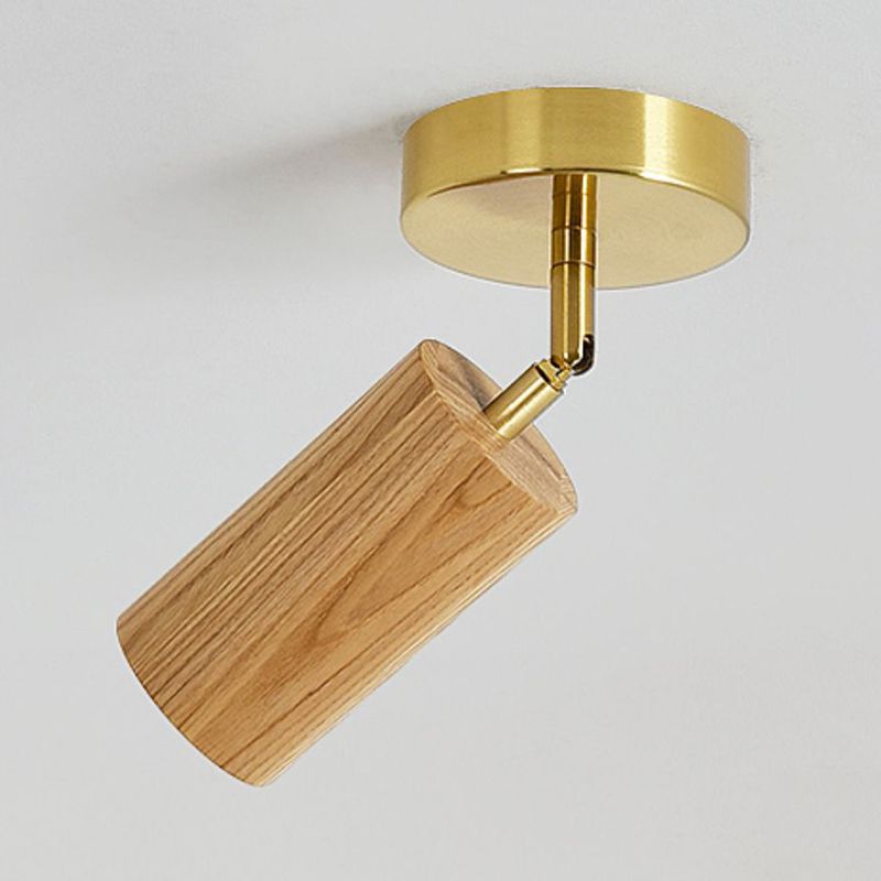 Modern Flush Mount Cylinder Shape Ceiling Light with Metal Shade for Passage