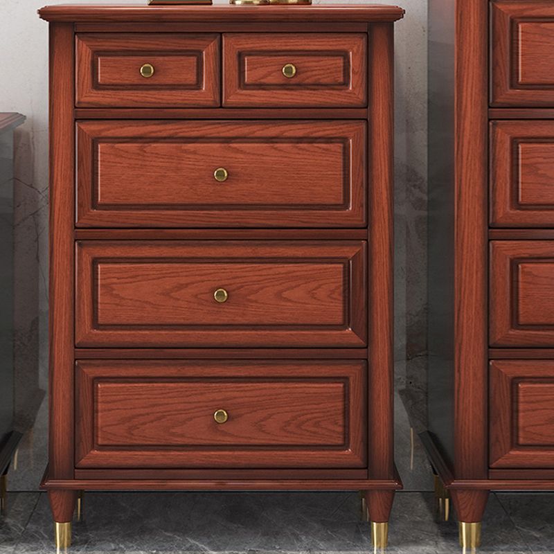 Bedroom Vertical Storage Chest Glam Wooden Chest with Drawers