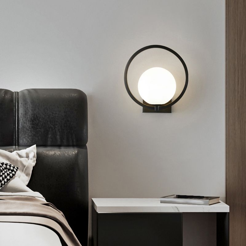 Industrial Wall Light Simple Glass Shade Wall Light Sconce for Living Room
