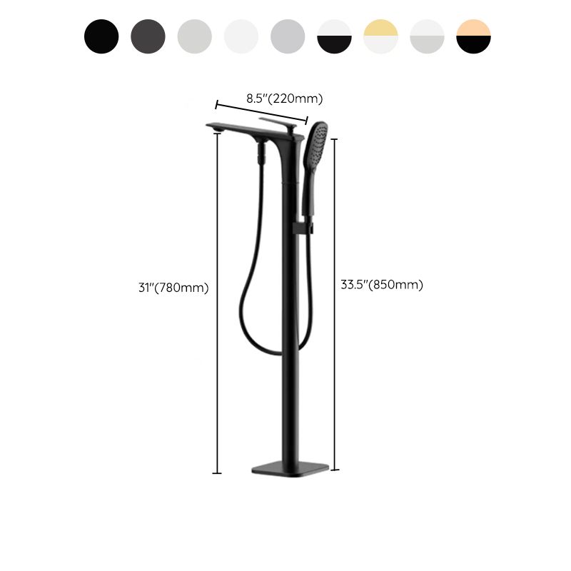Traditional Floor Mounted Swivel Freestanding Tub Filler Metal Freestanding Faucet