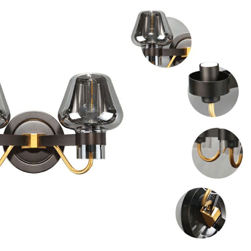 Conical Porch Wall Mount Lighting Glass 1-Light Post-Modern Wall Mount Light Fixture