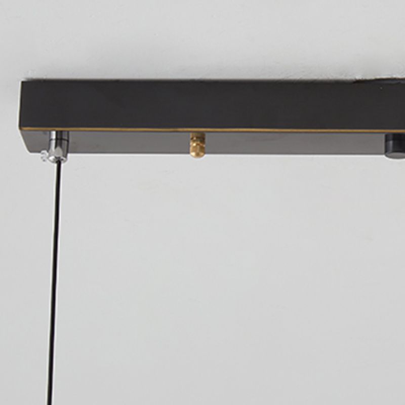 Modern Metal Pendant Light Persimmon Shape Island Light with Glass Shade for Living Room