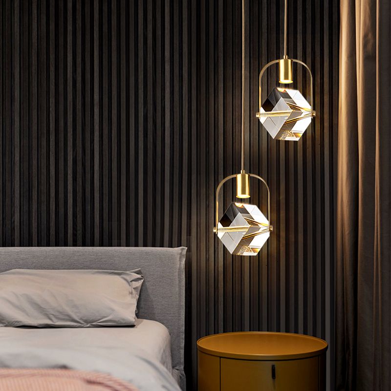 LED Crystal Chandelier Pendant Light Modern Simple Style Celling Hanging Light for Indoor