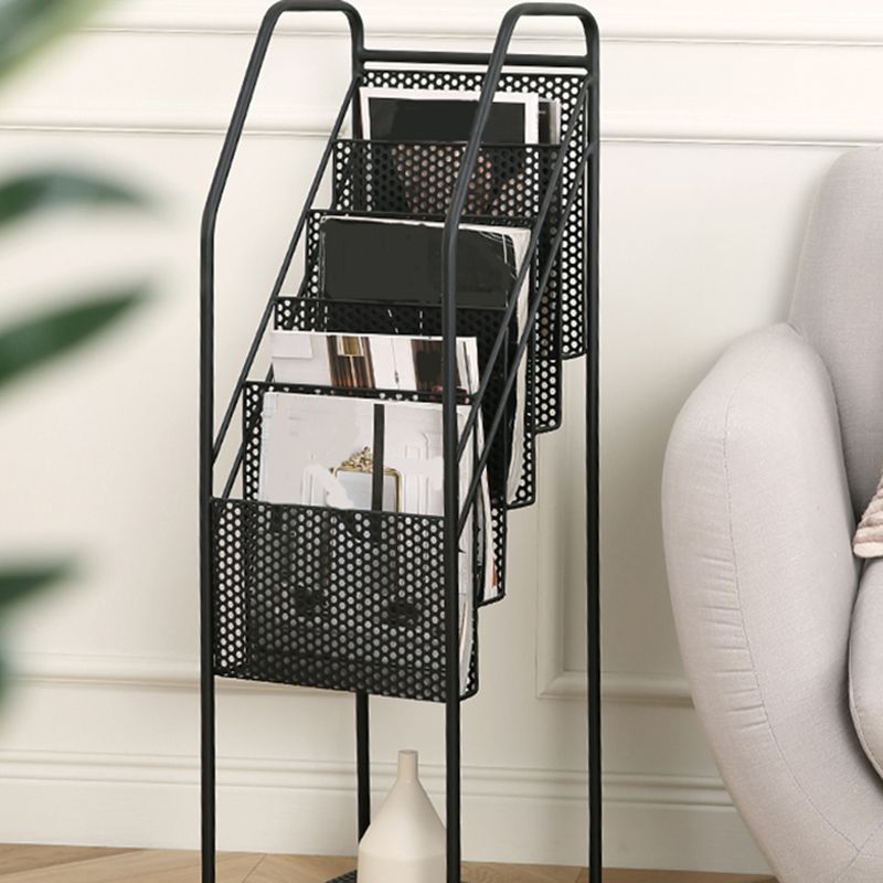 12" Wide Contemporary Shelf Bookcase Shelves Included Metal Bookcase