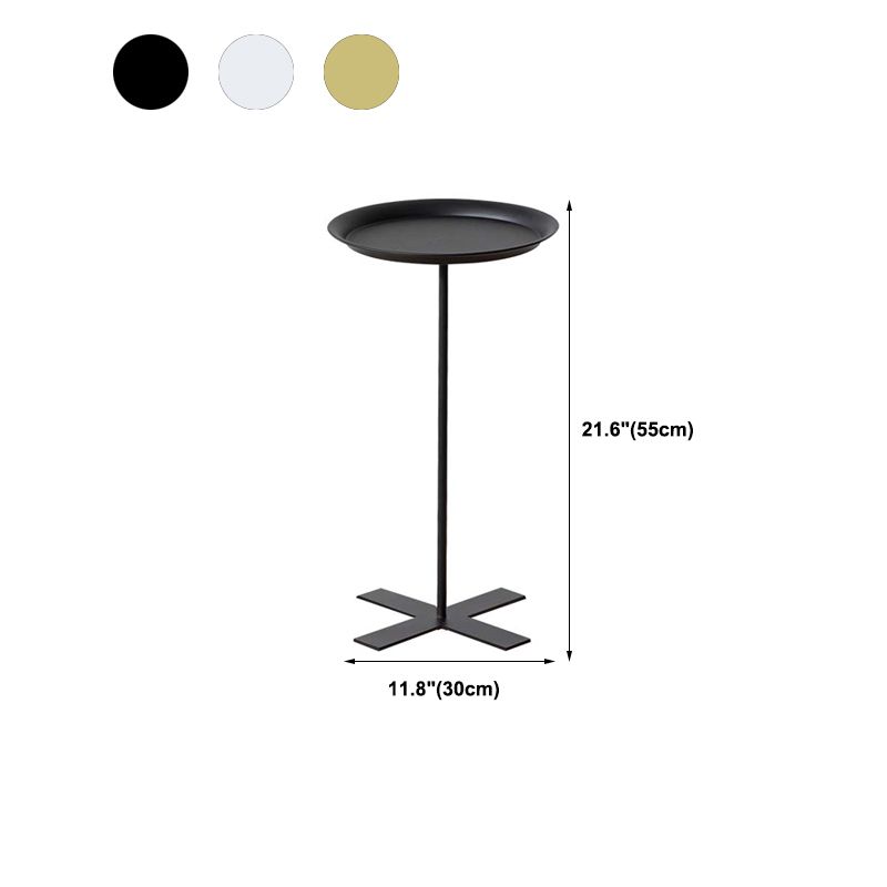 Round Pedestal Mid-Century End Table Minimalist Side End Table