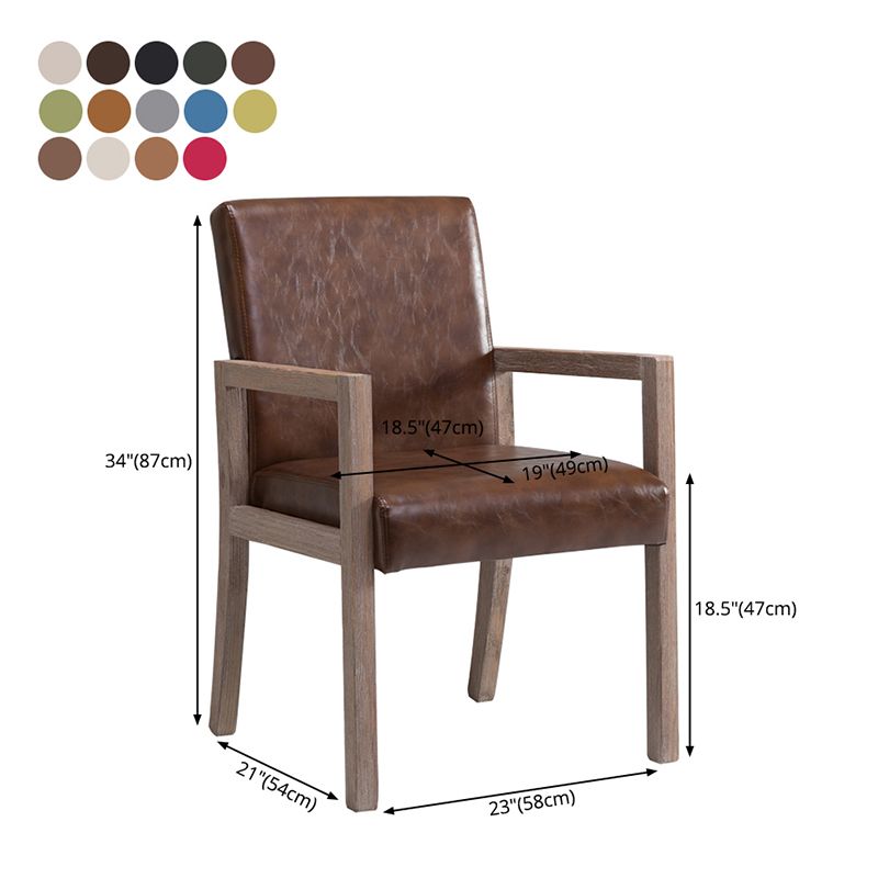Sillón estilo campestre tapizado con respaldo sólido sillón individual de comedor
