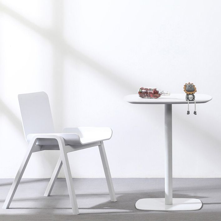 23.6-inch Square Shape Industrial Dining Table Three-Color Fixed Table with Wooden