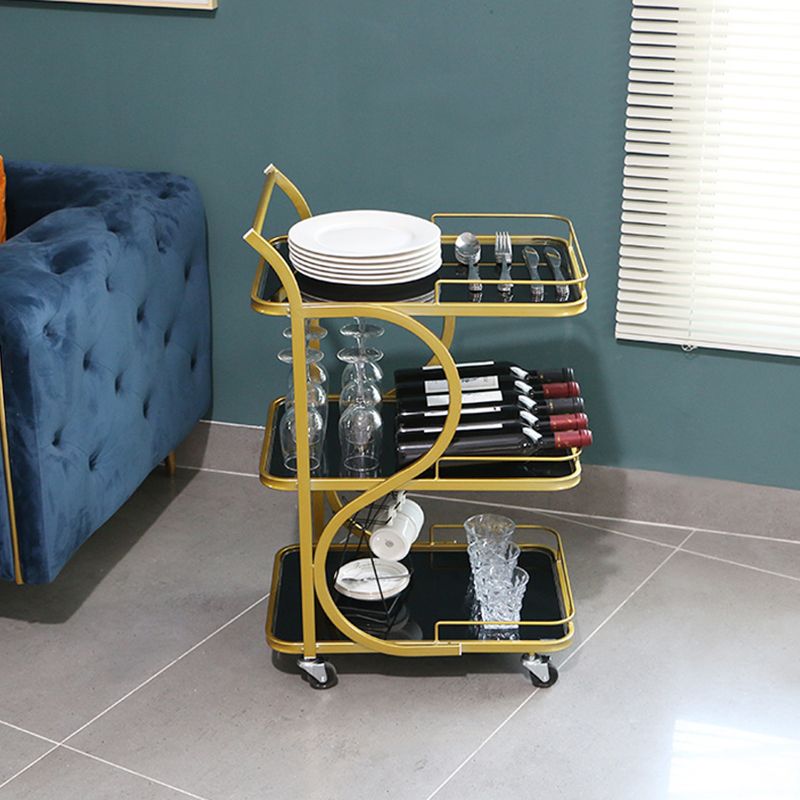 33.07" High Contemporary Rectangle Prep Table Rolling Metal Prep Table for Kitchen