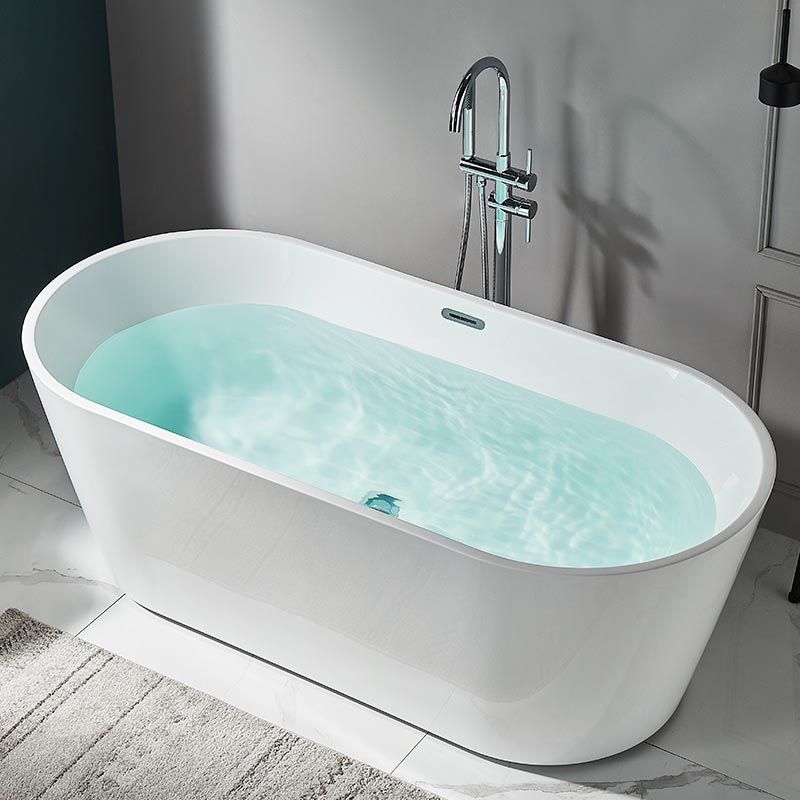 Modern Freestanding Bathtub White Acrylic Bath Tub for Home and Hotel
