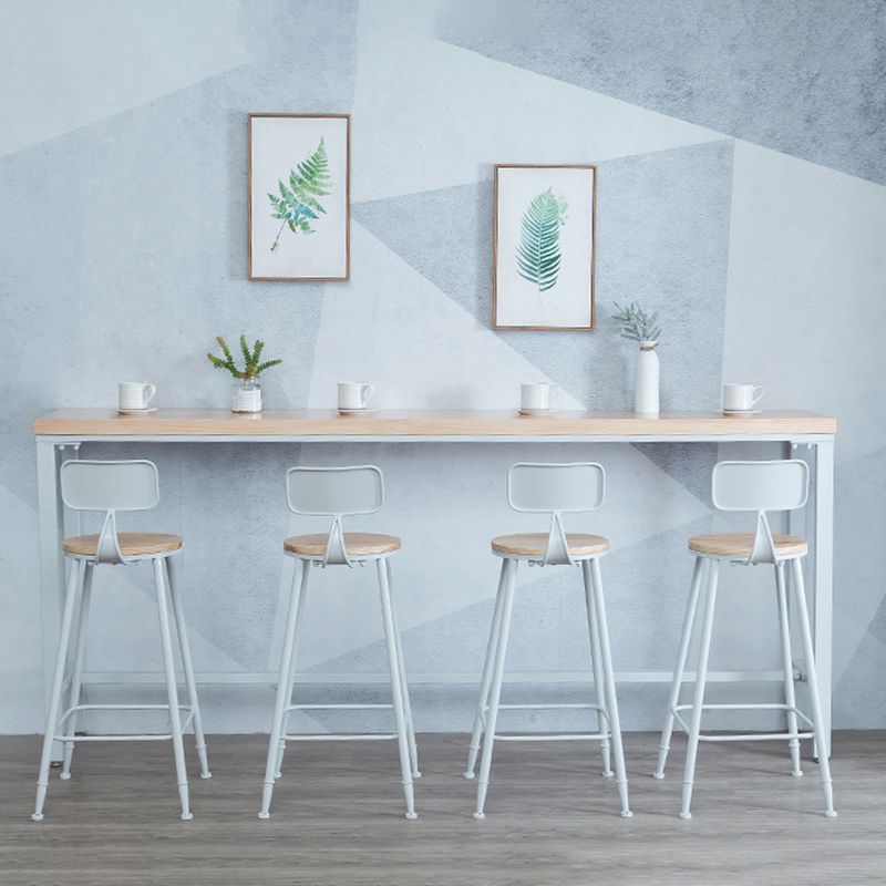 Rectangular Bar-height Table Solid Wood Top Bistro Pub Table