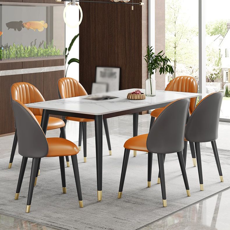 Glam Style 1/2/3/5/7 Pieces Dining Set Sintered Stone Dining Table Set for Home Use