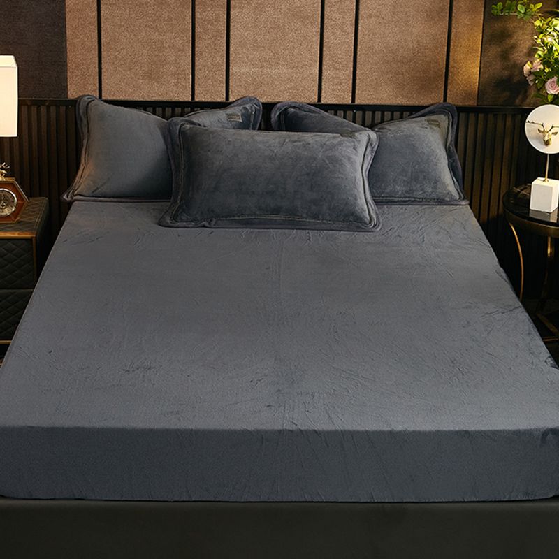 Modern Bed Sheet Soild Super Soft Set Fitted Sheet for Bedroom