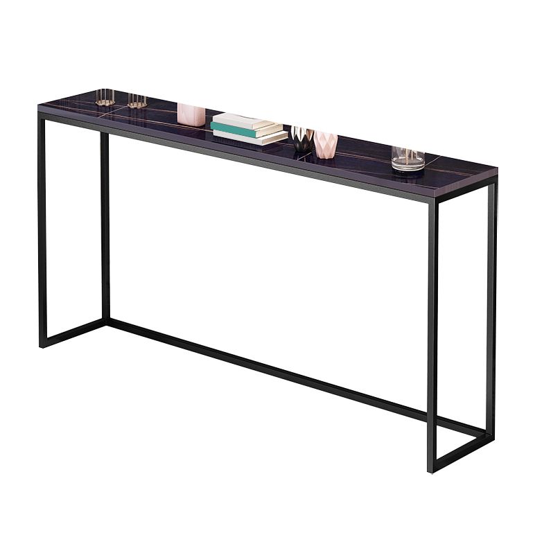 Modern Rectangle Console Sofa Table 33.46-inch Tall Accent Table with 1 Shelf