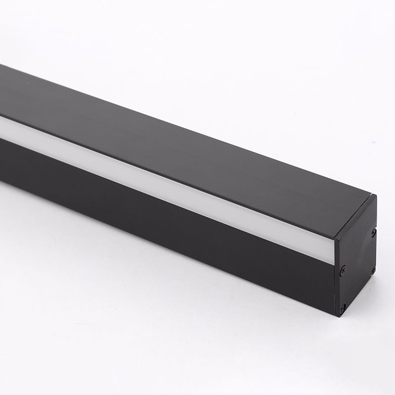 Linear Shape Metal Wall Sconce Modern Style 1- Light Wall Mount Light in Black