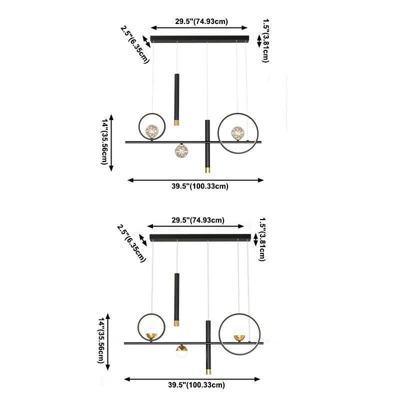 Geometric Hanging Light Fixtures Modern Kitchen Island Lighting Metal Chandelier