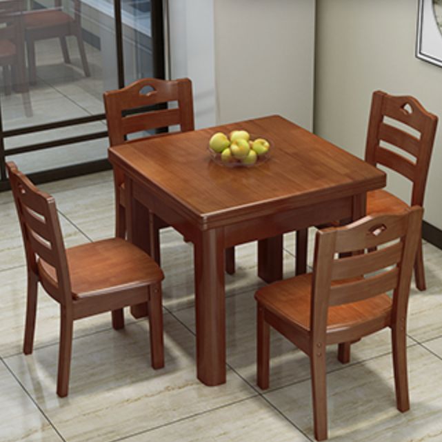 Industrial Quadratbrauner Esstisch Massivholz Standard Esstisch für Küche