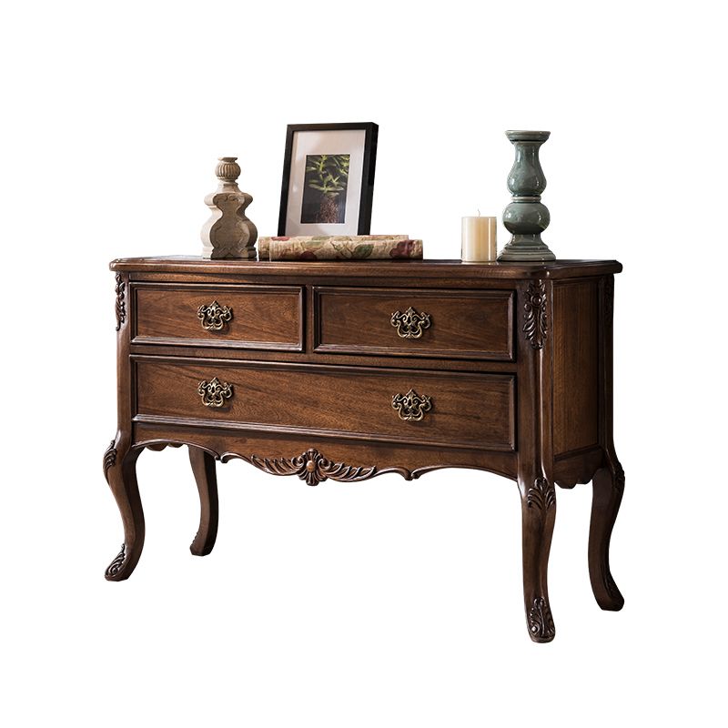 French Country Rectangle Console Table Wood Console Sofa Table with Drawers for Hall