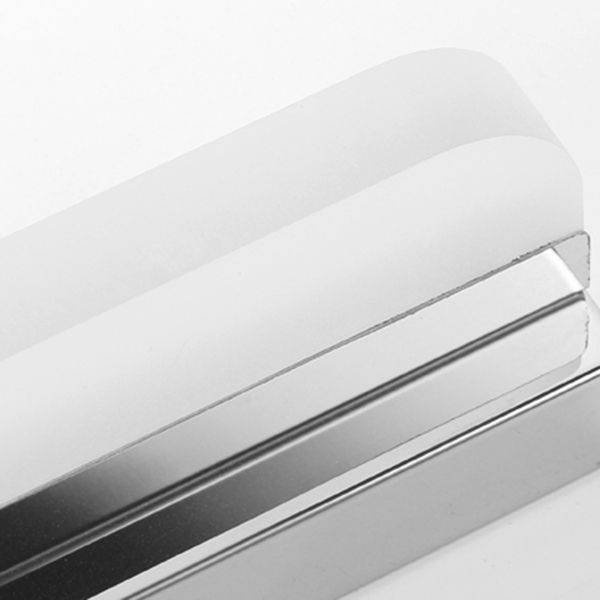 Silver LED Vanity Wall Light Fixtures Modern Mirror Front Light Metal Vanity Lights