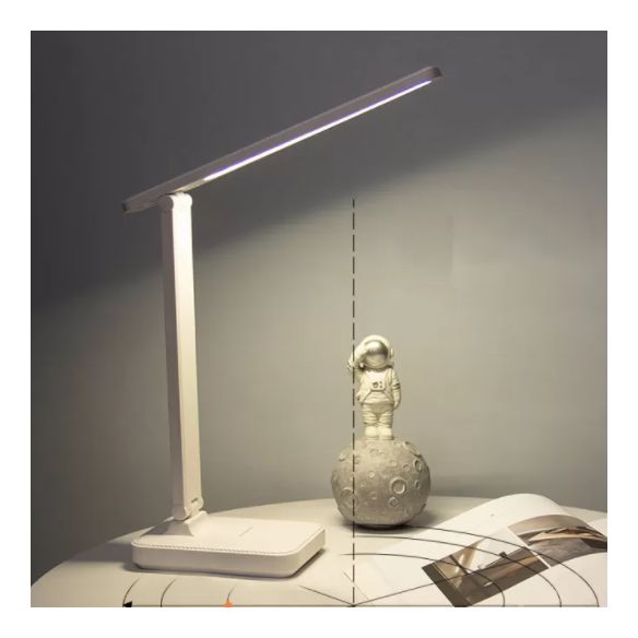 Lampada da tavolo a LED dimmerabile moderna in stile minimalista Lampada da tavolo in plastica a 1 luce per studio