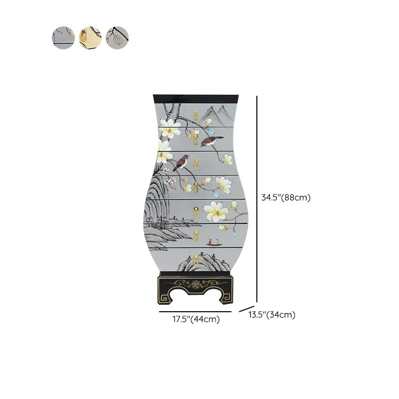 Classic Glam Storage Chest Solid Wood Dresser , 13.26 Inch Width