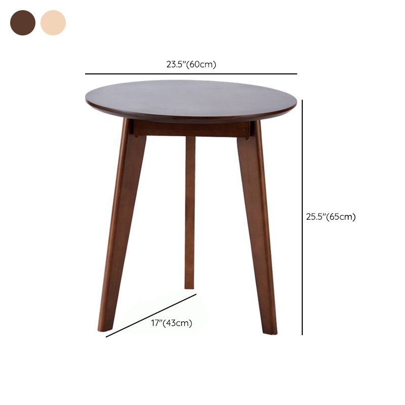 Modern Waterproof Wood Courtyard Table Round Shape Outdoor Table