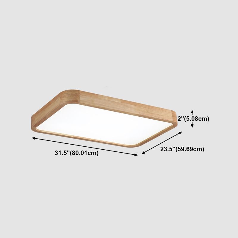 Wooden Ceiling Mounted Light Modern Flush Ceiling Light Fixture for Living Room