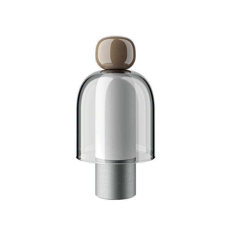 1 Lampade da tavolo notturno di funghi leggeri lampade da comodino in vetro contemporaneo