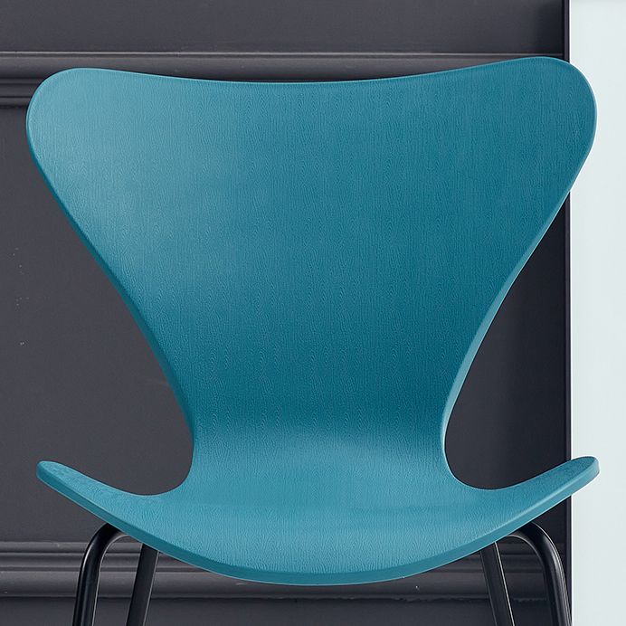 Sillas de comedor de metal contemporáneo, silla lateral sin brazos para cocina