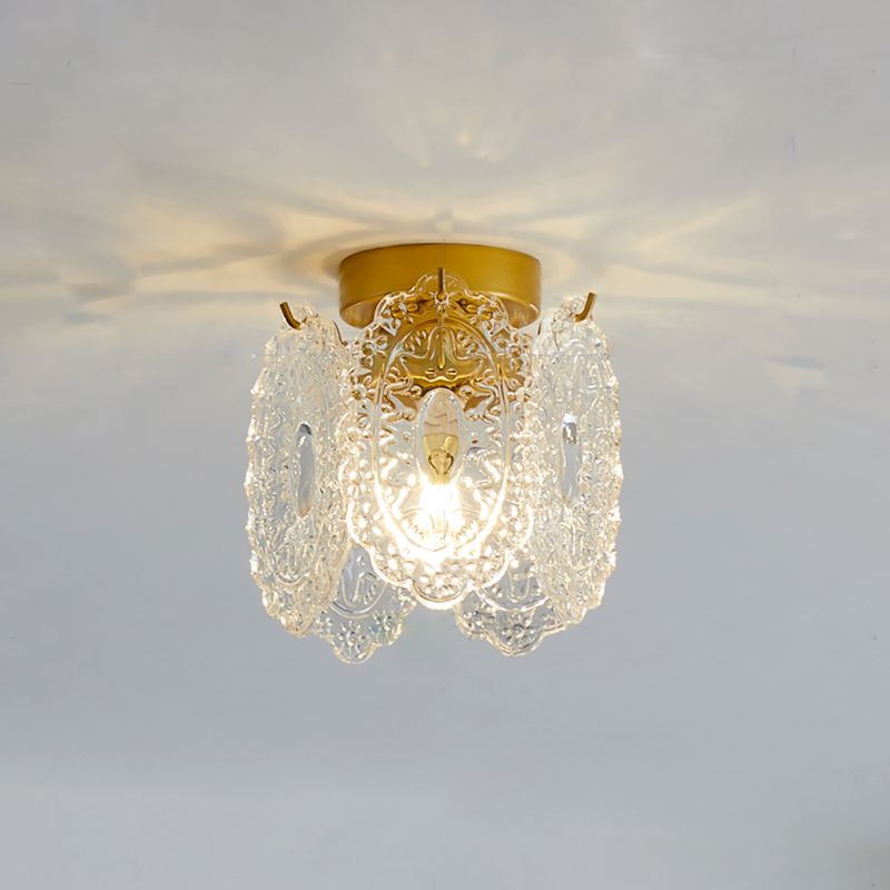 Lampada da soffitto moderna a forma di geometria semplice in ferro 1 luce Plafoniera per corridoio