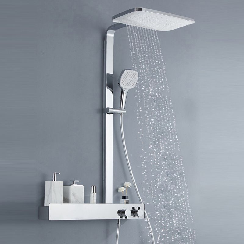 Contemporary Style Shower System Copper Rectangle Wall Mounted Shower System