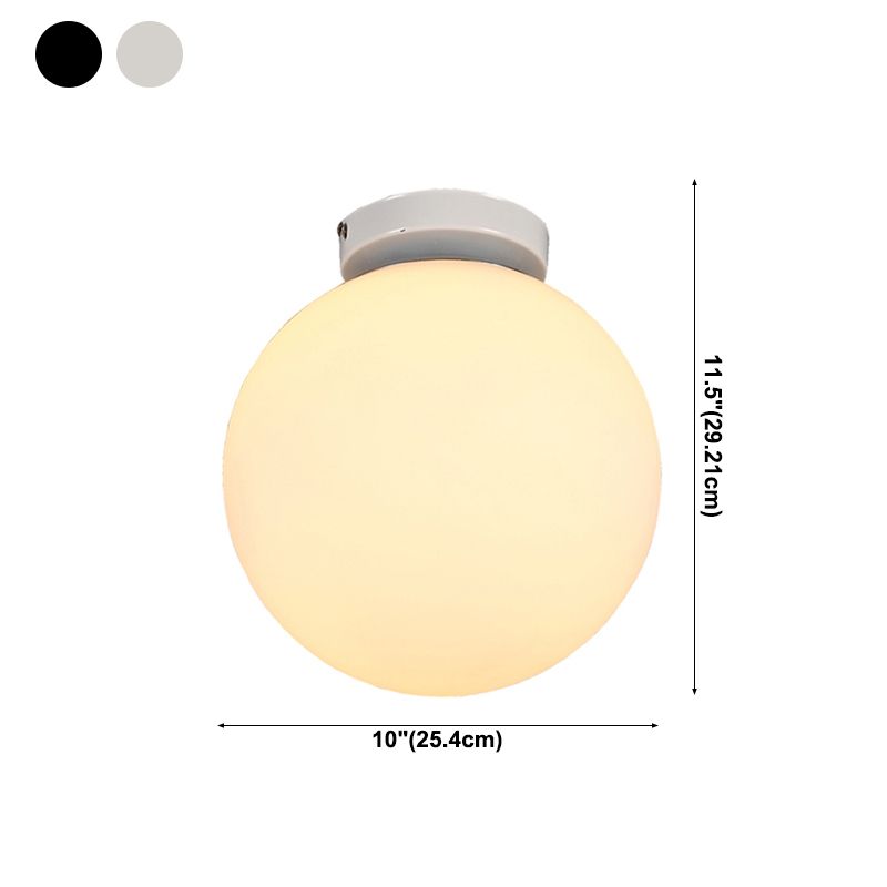 Modern Simple Spherical Shape Ceiling Lamp Iron 1 Light Ceiling Light for Corridor