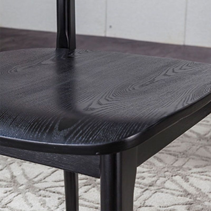 Contemporary Style Chair Armless Open Back Chair with Wood Legs for Kitchen