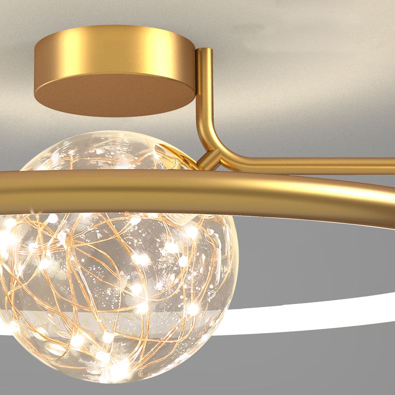 Sphère contemporaine luminaire luminaire 2 légers luminaires de plafond lucratif