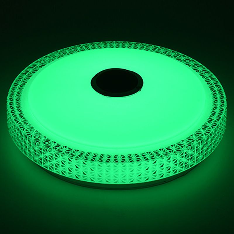 Weiße kreisförmige WLAN-Deckenleuchte, moderne LED-Acryl-Unterputzleuchte für Schlafzimmer